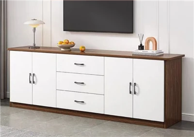 Meuble TV avec cinq tiroirs